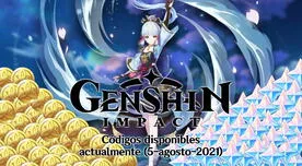 Genshin Impact: códigos activos - 5 de agosto 2021