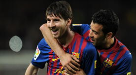 Lionel Messi recibe emotiva despedida de Sergio Busquets tras dejar el Barcelona