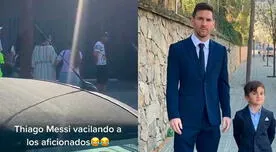 Thiago Messi trollea a unos aficionados que le hicieron una broma sobre su papá