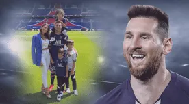 Lionel Messi y sus hijos "debutan" en el estadio del PSG - VIDEO