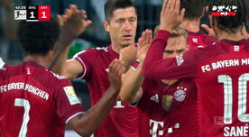¡Lo empató! Lewandowski empezó su racha goleadora y anotó el 1-1 para el Bayern