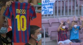 Afición del Barcelona recuerda a Messi al minuto 10 del debut en LaLiga