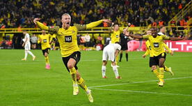 Erling Haaland dio la victoria en el final a Borussia Dortmund