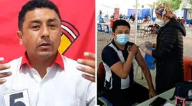 Congresista Bermejo se vacunó contra el COVID-19 usando la camiseta de Alianza Lima
