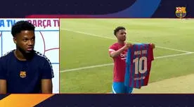Ansu Fati: "Es un reto llevar la 10 de Messi y se lo agradezco al club"