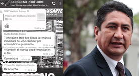 Perú Libre: comparten supuestos chats de la bancada y revelan hostilidades