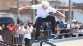 Angelo Caro volvió a Chiclayo y entregó un remodelado skatepark