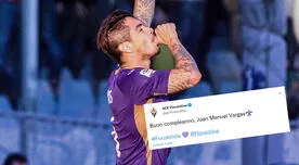 Fiorentina y el emotivo mensaje por el cumpleaños de Juan Manuel Vargas