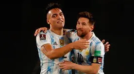 Gol de Lautaro Martínez para el 3-0 de Argentina ante Uruguay por Eliminatorias