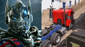 Transformers: Optimus Prime no pudo subir loma de Cusco y se vuelve en viral