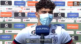 Franco Zanelatto se mostró emotivo luego de la victoria 3-1 ante Alianza Atlético