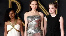 Angelina Jolie y sus hijas deslumbran en una nueva alfombra roja