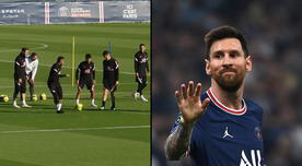 PSG entrenó esta mañana sin Lionel Messi a causa de una molestia muscular