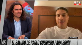 Juan Pablo Sorín fue homenajeado en ESPN y Paolo Guerrero le envió un emotivo mensaje