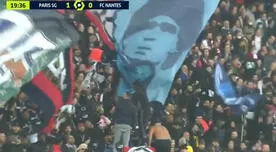 PSG vs. Nantes: Diego Armando Maradona presente en el Parque de los Príncipes