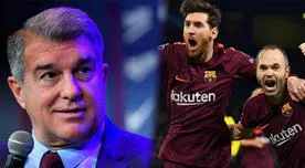 Laporta descartó el regreso de Messi e Iniesta: "No volverán a jugar en el Barcelona"