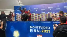 El festejo de Athletico Paranaense tras coronarse campeón de la Copa Sudamericana