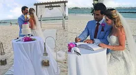 Alexandra Hörler se casó con el odontólogo Juan Francisco Pardo en el  Caribe