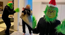 Kevin De Bruyne se disfrazó de El Grinch y le dio susto a su madre en Navidad
