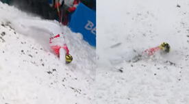 Beijing 2022: esquiadora sufre aparatosa caída que casi le cuesta la vida - VIDEO