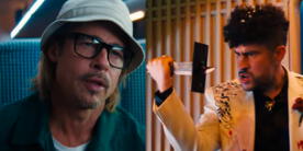 Bad Bunny acuchilla en el pecho a Brad Pitt en el tráiler de "Tren bala"