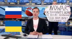 Periodista rusa protesta EN VIVO contra la guerra con Ucrania - VIDEO