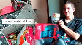 Joven chileno logra comprarse una Switch tras juntar kilos de latas
