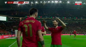 ¡Se acerca al Mundial! Bruno Fernandes puso el 1-0 de Portugal sobre Macedonia del Norte