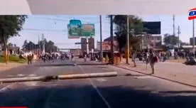 Vándalos persiguen y roban a reportera de TV Perú durante paro de transportistas