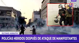 Policías heridos: manifestantes violentos atacan con piedras y palos a oficiales