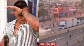 Christian Domínguez rompe en llanto tras ataque a bus de Puro Sentimiento en Ica - VIDEO