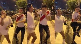 Jóvenes realizan baile de Tik Tok en medio de marcha contra el gobierno de Pedro Castillo