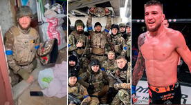 Peleador ucraniano rescató su cinturón de los escombros tras el bombardeo ruso