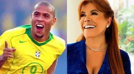 Magaly Medina: MIRA la vez que Ronaldo Nazario le cantó en su propio set en vivo