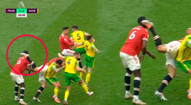 ¿Otra vez? Maguire le rompió la cabeza a su compañero Pogba en el duelo de Manchester United