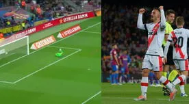 ¡Cayó el primero! Álvaro García anotó el 1-0 del Rayo Vallecano sobre FC Barcelona
