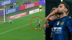 ¡La clavó en un ángulo! Calhanoglu cambió penal por gol e Inter le empata 2-2 a la 'Juve'