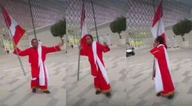 Hincha israelita se luce con túnica bicolor en Qatar y catarí tiene peculiar reacción
