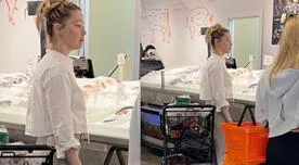 Amber Heard es captada de compras en un supermercado ¿Está en la quiebra?