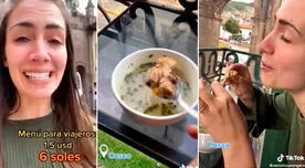 Cusco: extranjera prueba menú de S/6 en Plaza de Armas, pero su sopa vino con 'sorpresa'