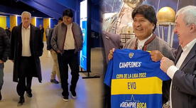 Un hincha más: Evo Morales visitó La Bombonera de Boca Juniors y se llevó un recuerdo