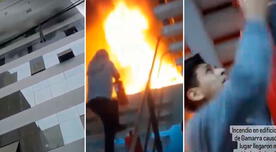 Incendio en Gamarra: personas atrapadas intentaron apagar las llamas y escapar - VIDEO