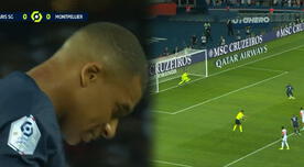 Kylian Mbappé no pudo celebrar con PSG: 'Donatello' erró penal ante portero de Montpellier