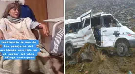 Conductor de minivan recibe aporte de uno de los pasajeros que sobrevivió al accidente - VIDEO