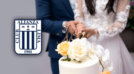 Hincha de Alianza Lima se casó y en su torta 'llevó' puesta la blanquiazul