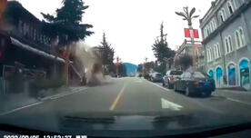 Terremoto en China: conductora salva de morir aplastada durante sismo