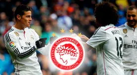 Como en el Real Madrid: James Rodríguez compartirá camerino con Marcelo en el Olympiacos