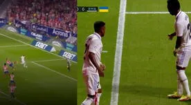 Rodrygo anotó el 1-0 del Real Madrid en el derbi y celebró bailando junto a Vinicius