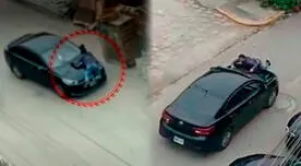 Comas: Taxista se lanza al capó de su carro para evitar robo y termina baleado - VIDEO