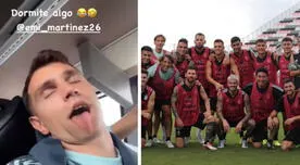 Dibu Martínez es troleado en la Selección Argentina por su peculiar forma de dormir
